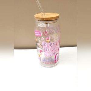 COPY - "It's Ok to Feel Your Feelings" Custom Beer Can Glass